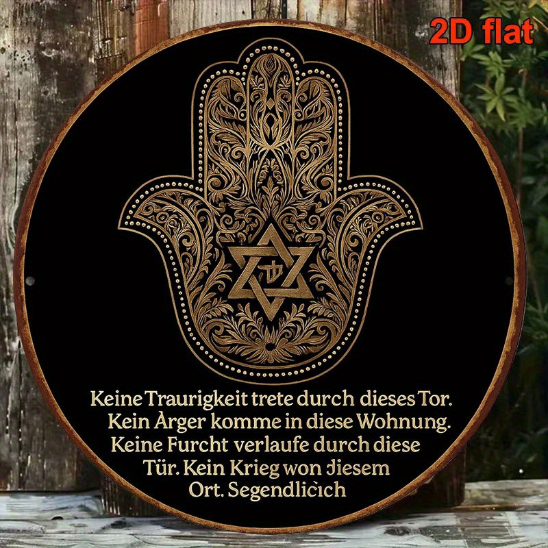 Home Decor Outdoor - CIFBUY Vintage Aluminium-Wandkunst, wasserdicht, langlebig, für