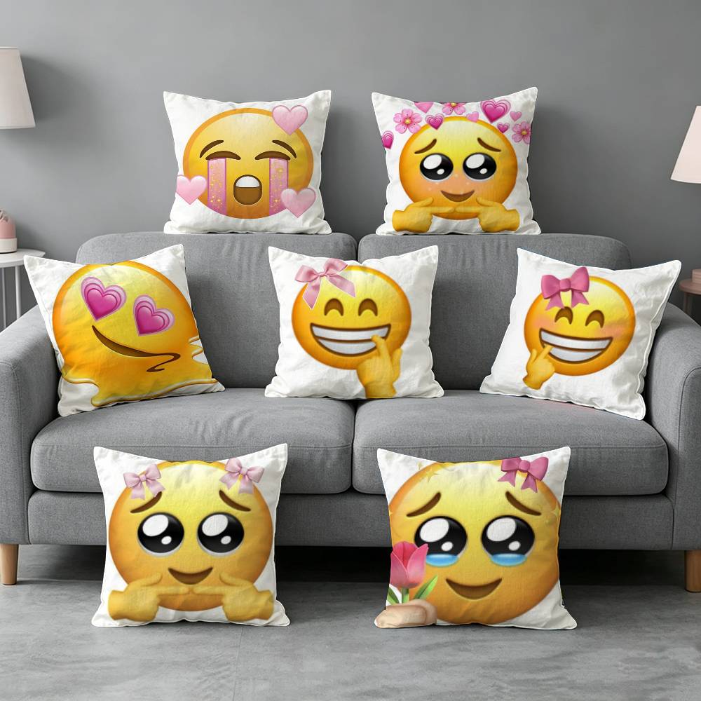 Home Decor Emoji - Spring-g Emojis-S Kissenbezug, weicher Mikrofaser-Kissenbezug, Heim-