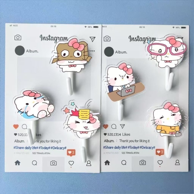 Home Decor Emoji - 2026 Neuer Kawaii Hello Kitty Cartoon-Haken