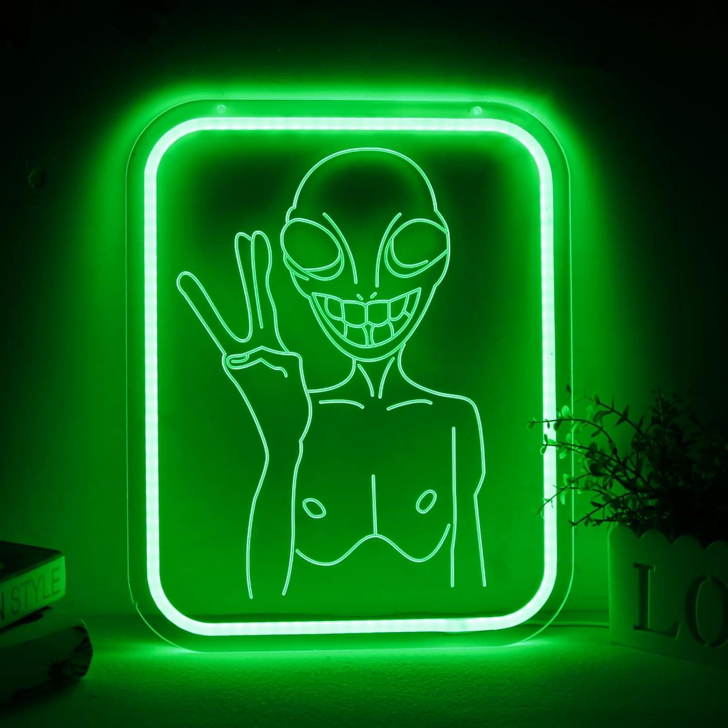 Home Decor Games Free - Alien Neon-Schild USB Dimmbares LED-Licht für
