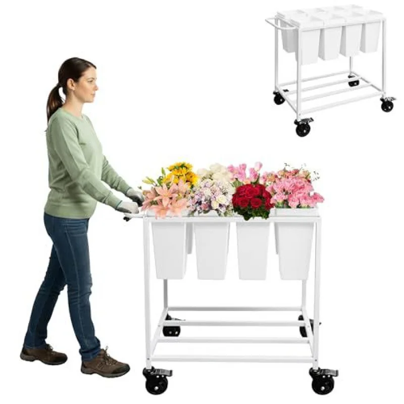 Floating Shelves - Fahrbares, räumliches Blumenregal für das Wohnzimmer,