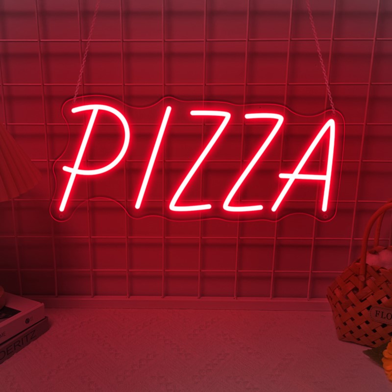 Home Decor Nearby - Pizza-Leuchtreklame als Restaurant-Wanddekorationen, USB-betrieben, Pizza-förmige Neonlichter,