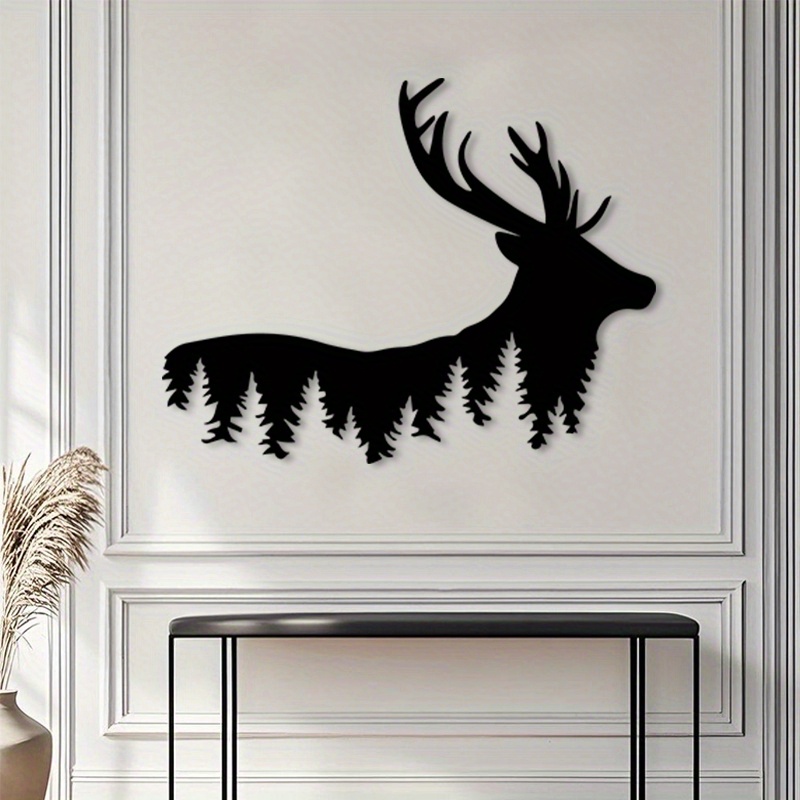 Home Decor Brand - Brand Deer Metall-Wandkunst, Langlebige Eisen-Dekoration, Geschenk