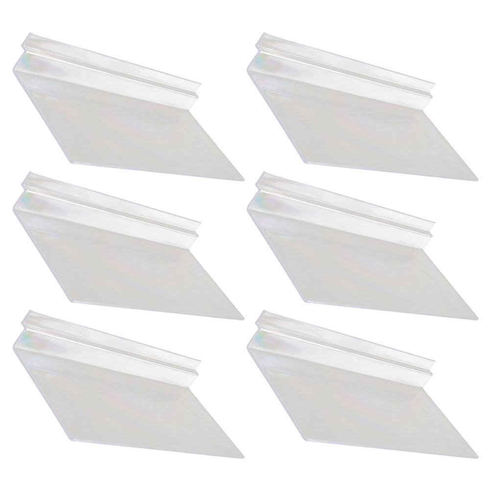 Floating Shelves - 6 Stück transparente Wand-Schuhregale, Slatwall-Zubehör, durchsichtige