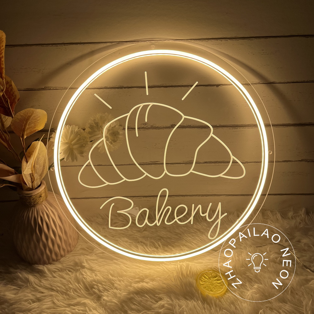 Home Decor Nearby - 40 cm Bäckerei-Neonschilder, LED-Leuchten, Backen, Hausdekoration,