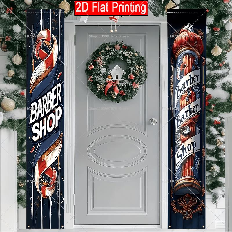 Home Decor Nearby - 2D Friseursalon Text-Logo Türbanner Friseur-Themen-Party-Dekorationen Couplet-Schilder