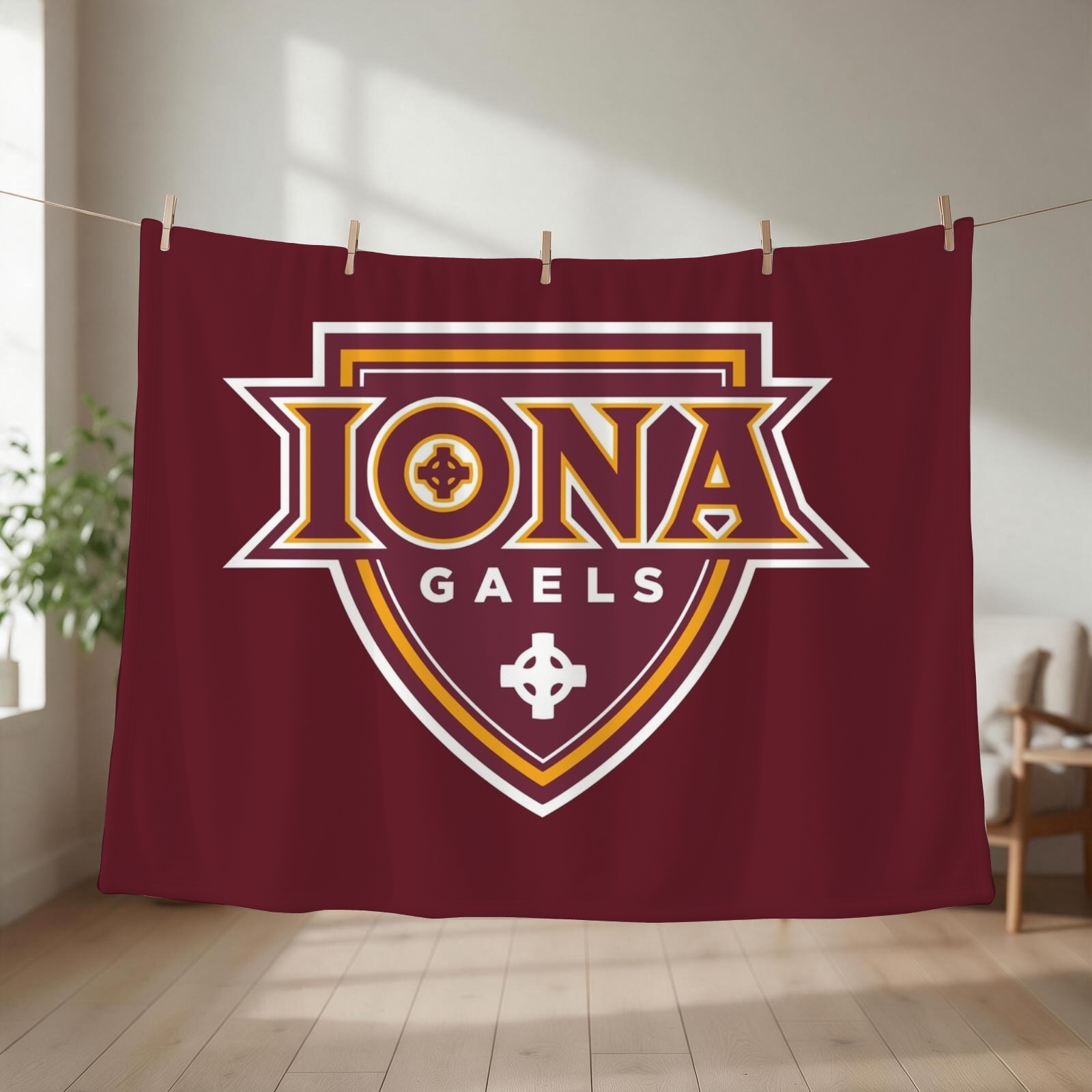 Home Decor Ig - Logo IG - Iona Gaels Wurfdecke