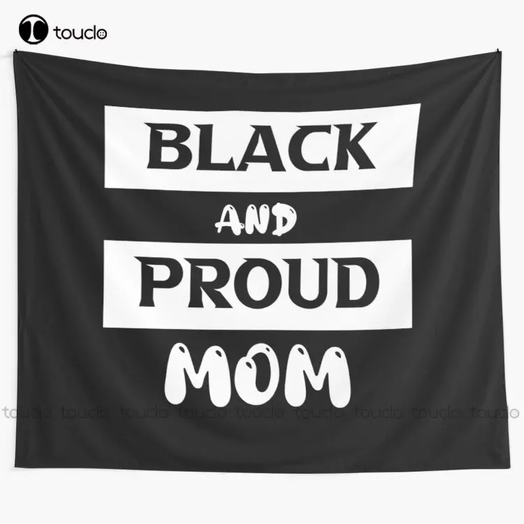 Home Decor Store - Neue Black & Proud Mom Wandteppich