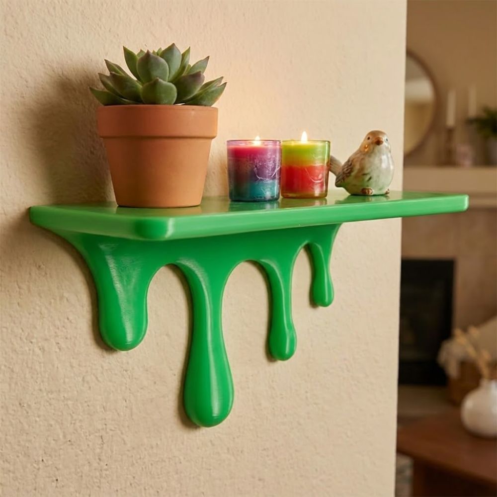 Floating Shelves - 3D-gedrucktes schwebendes Regal aus Kunststoff, wandmontiert,