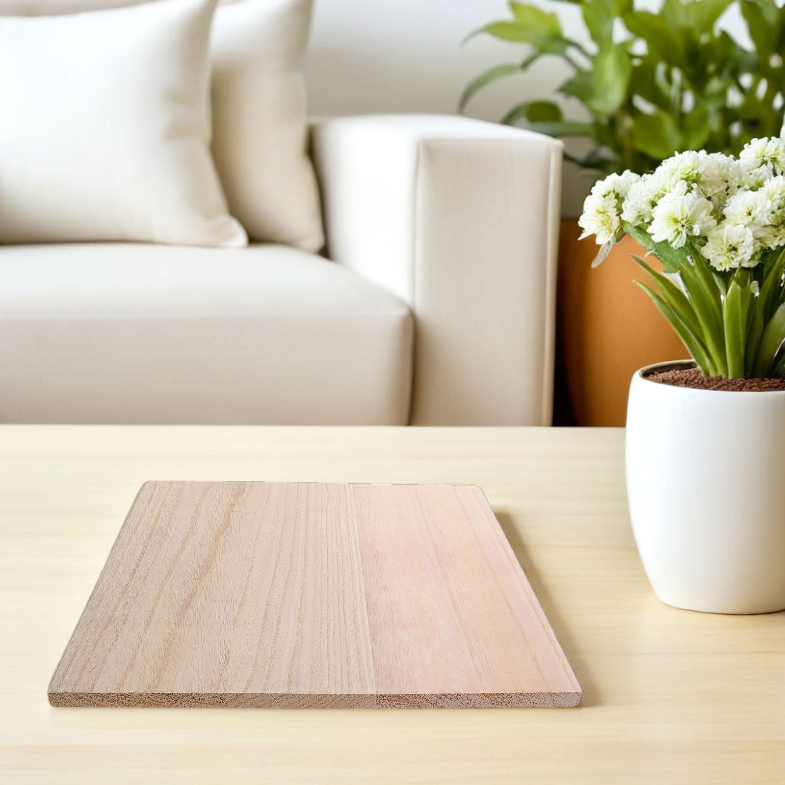 Floating Shelves - Unbehandelte Holzregalplatte 11,8 Zoll Quadratisch Dicke