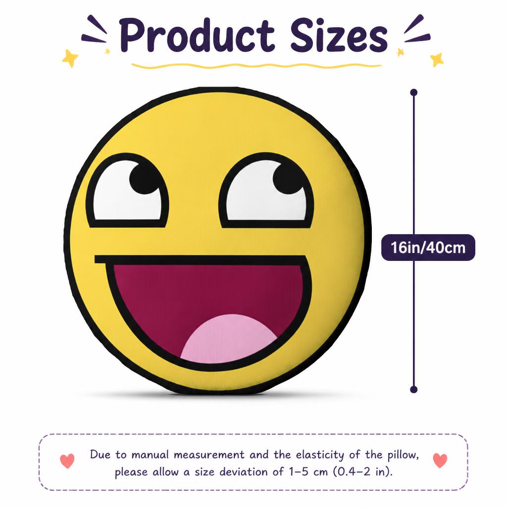 Gelbes, glückliches Emoji-förm – Home Decor Emoji Bewertung und Preis