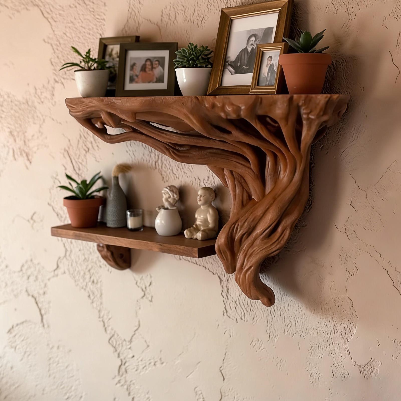 Wandregal im Baumwurzel-Stil,  – Floating Shelves Bewertung und Preis
