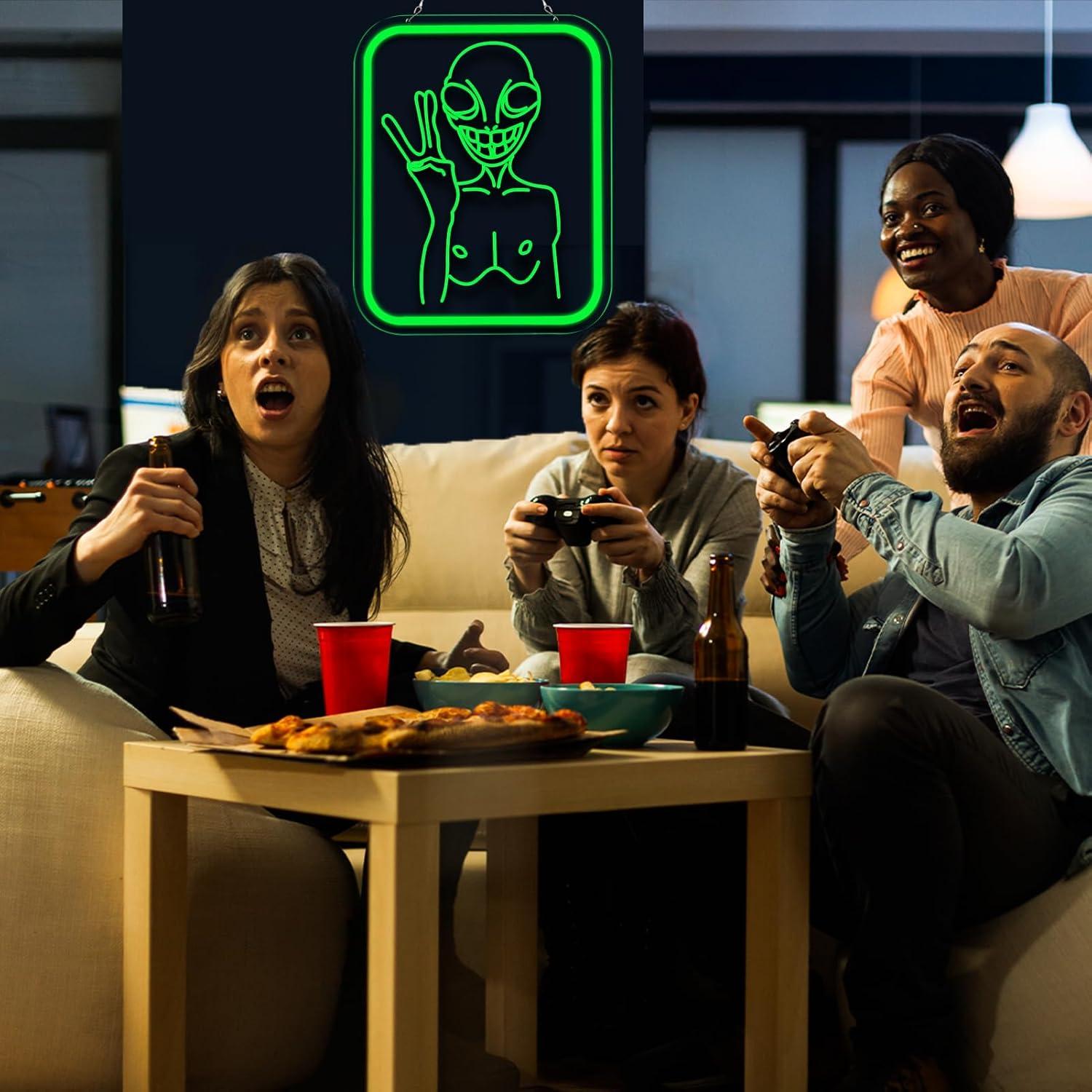 Alien Neon-Schild USB Dimmbare – Home Decor Games Free Bewertung und Preis