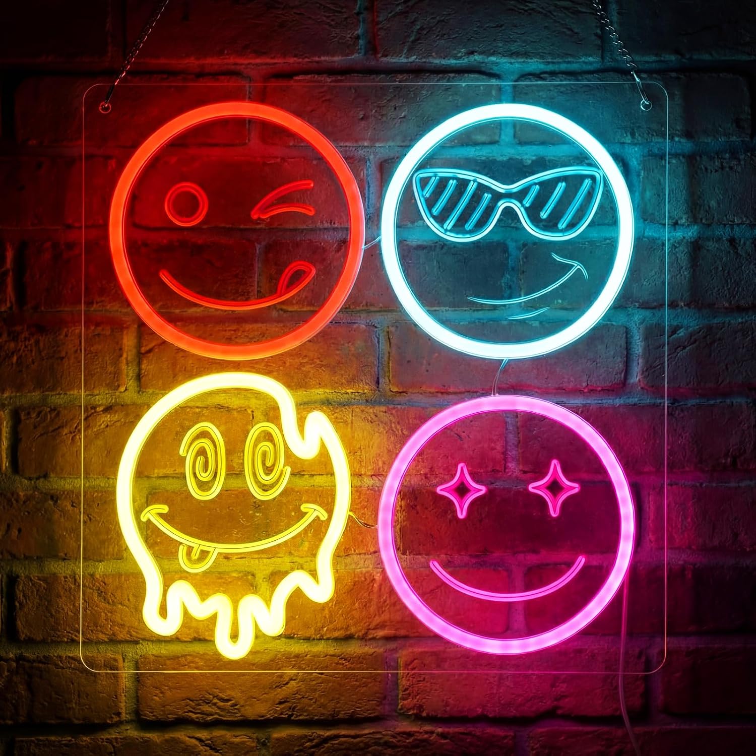 Niedliches Smiley-Gesicht LED- – Home Decor Emoji Bewertung und Preis