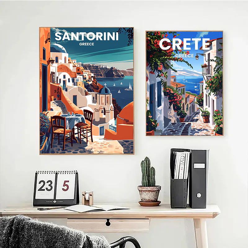 Moderne Reisestädte Santorini  – Home Decor Vietnam Bewertung und Preis