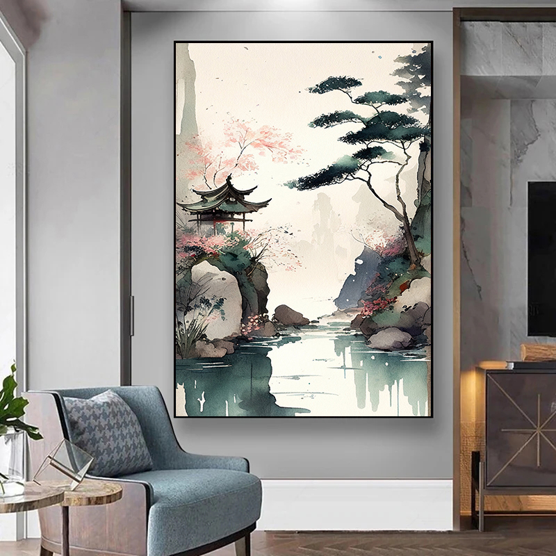 Japanische Zen-Landschaft Post – Home Decor Vietnam Bewertung und Preis