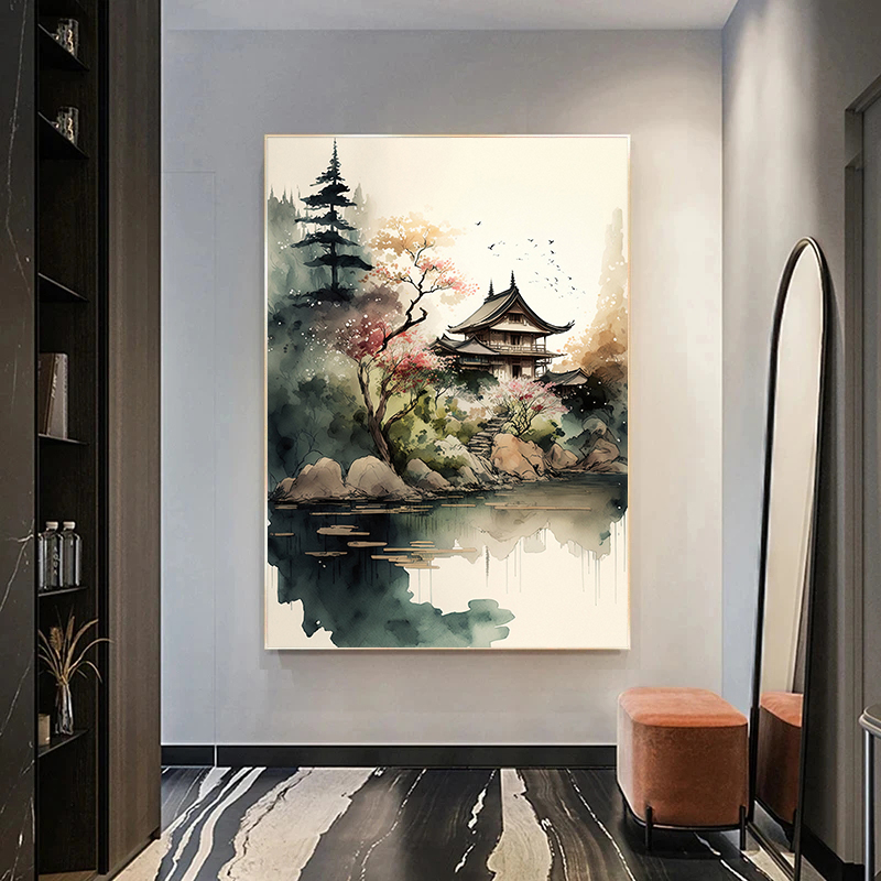 Japanische Zen-Landschaft Post – Home Decor Vietnam Bewertung und Preis