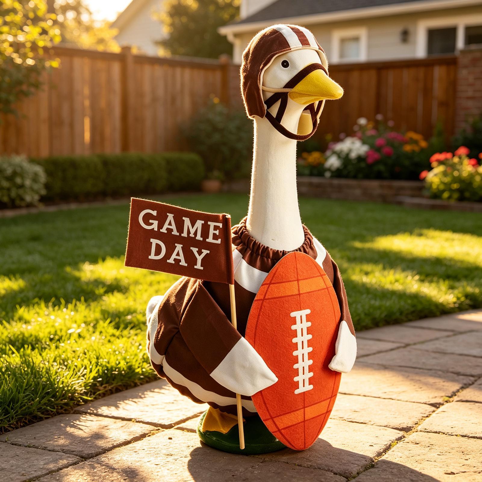 Fußball-Gänse-Outfit, lustiges – Home Decor Outdoor Bewertung und Preis