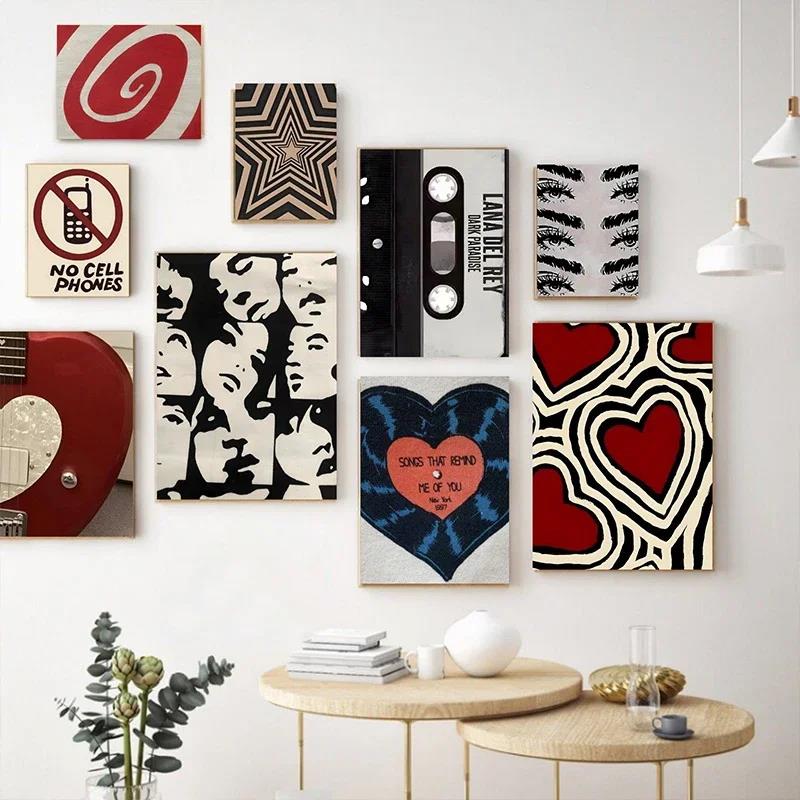 Poster Y2K Rock Stil Leinwand  – Home Decor Aesthetic Pinterest Bewertung und Preis