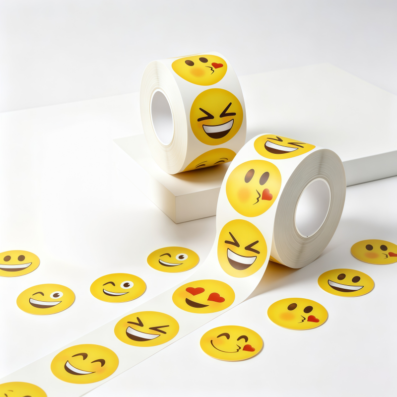 500 Stück/Rolle, 25 mm, runde  – Home Decor Emoji Bewertung und Preis