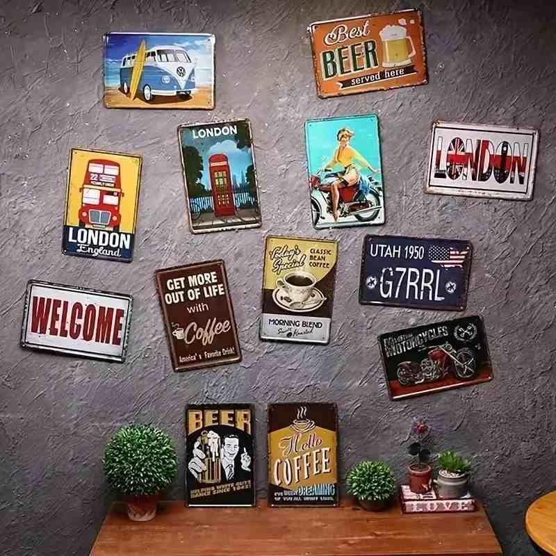 Klassisches Blechschild mit St – Home Decor Vietnam Bewertung und Preis
