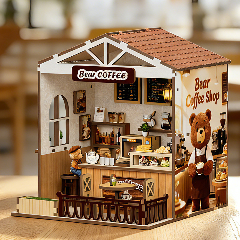 Mini Bären-Kaffeehaus DIY-Haus – Home Decor Store Bewertung und Preis