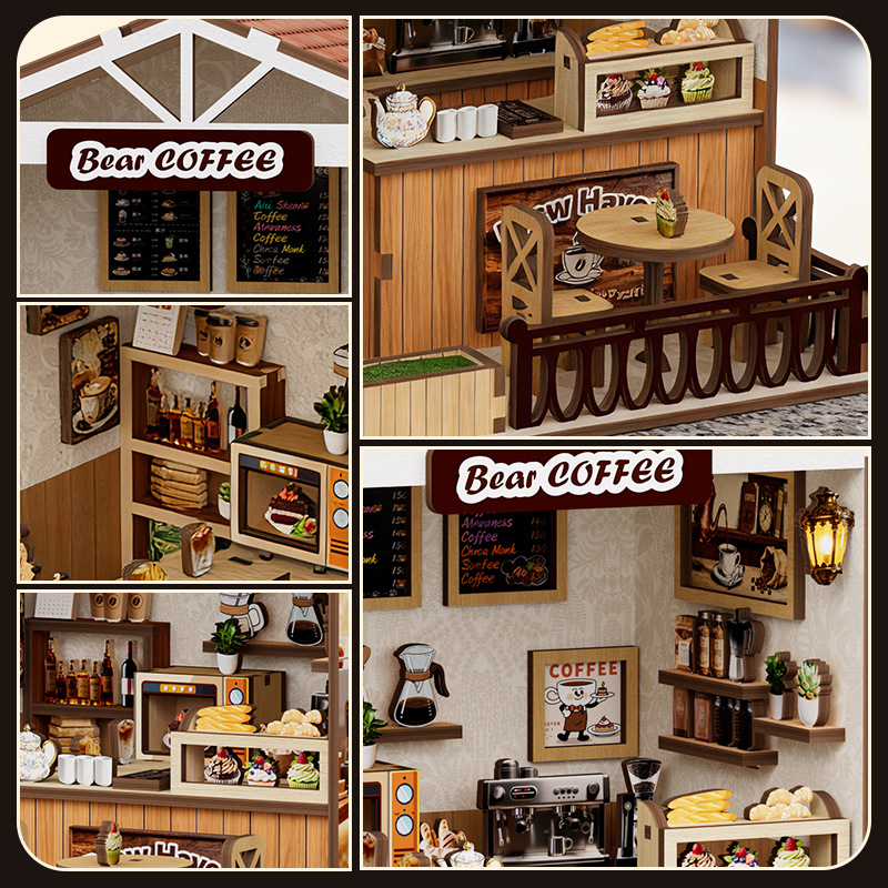 Mini Bären-Kaffeehaus DIY-Haus – Home Decor Store Bewertung und Preis